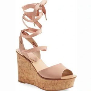 TOPSHOP Blush 'Wise' Platform Wedge Sandal 39